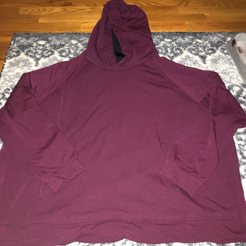 32 Degrees Sherpa lined maroon hoodie